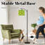 Lampe sur pied arc avec abat-jour réglable Lampe sur pied vibrante jaune-vert 3 températures de couleur Lampe à mât haut avec interrupteur au pied pour la chambre à coucher
