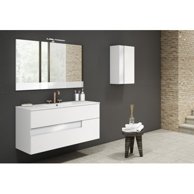 Meuble-lavabo mural simple l 175 po x H 22 po Malika