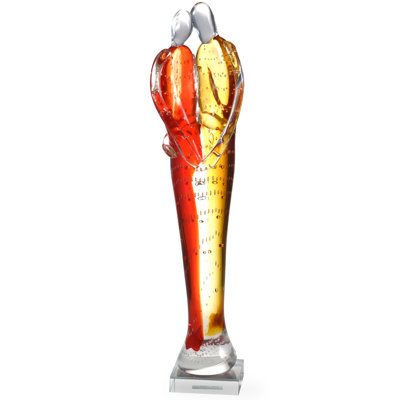 Figurine en verre, couple art