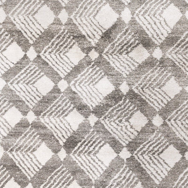 Viscose Geometric Indoor Rug, Rectangle 6' x 9'