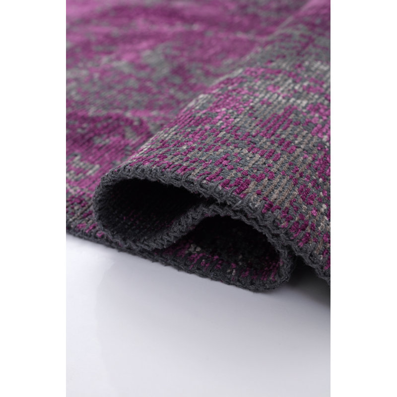 Rapture Gray/Purple Oriental Luxury Area Rug, Rectangle 7'10" x 9'10"