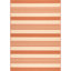 Tapis rayé intérieur / extérieur pour terrasse de salon Haydon, terre cuite / ivoire-1103610511