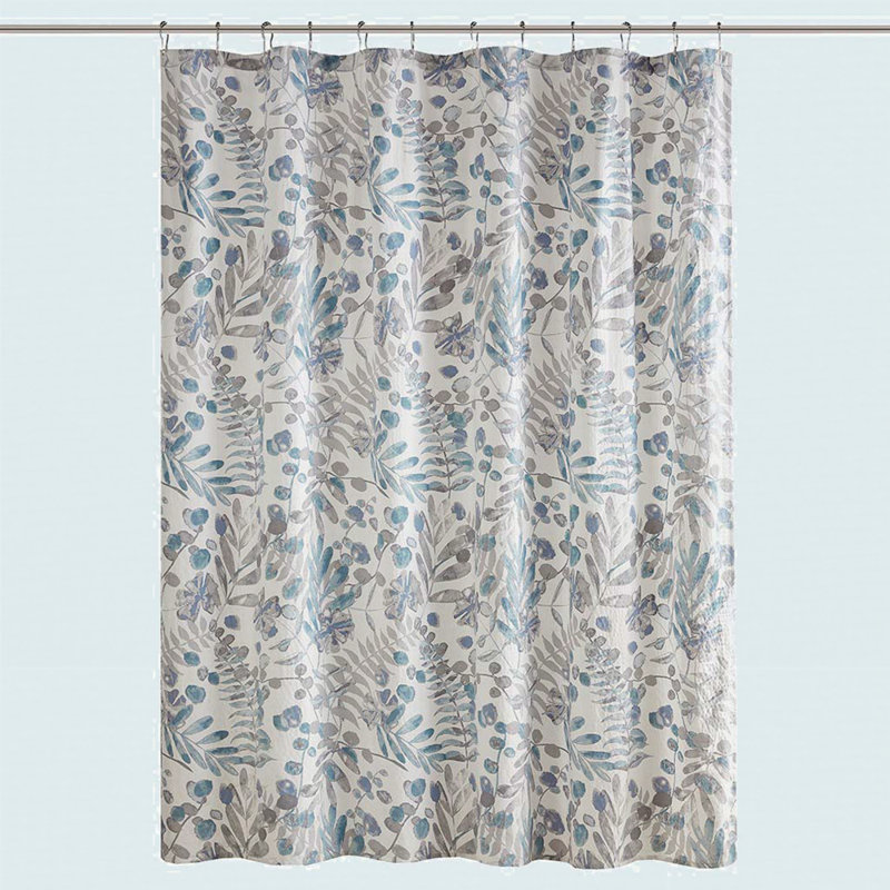 Printed Seersucker Shower Curtain