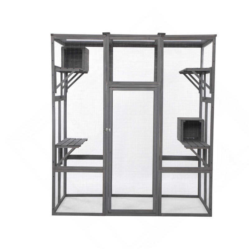 Très grande cage à chat - Gris
