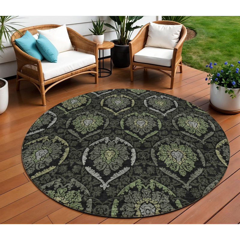 Tapis rond lavable intérieur 8 pi