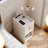 Smart Nightstand Cherry Bedside Table With LED Sensor Light And USB Port-419920565