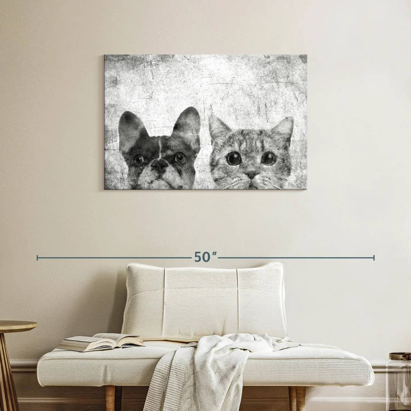 Brampt Pets Black And White, 24" H x 36" W