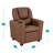 Roomy Kids' Recliner Chair with Cup Holder, Toddler Recliner With Push-Back Design, and Adjustable Footrest-89178677