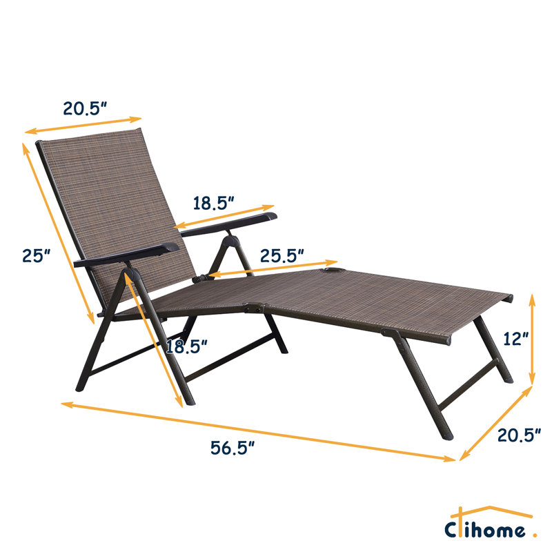 Outdoor Metal Chaise Lounge