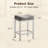 24 Inch Bar Stools Set Of 4, Upholstered Modern Counter Height Bar Stools For Kitchen Island Modern PU Leather Sadless Stools Chair With Metal Base And Footrest-1906676505