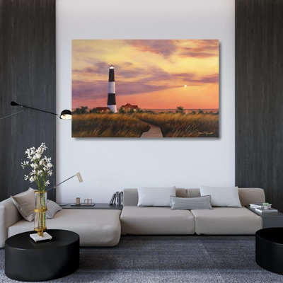 Longshore Tides Romanello, Diane Gallery Wrapped Canvas Art Titled: Fire Island Lighthouse