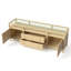 Buffet 100% bois massif 78 po avec plateau en verre transparent