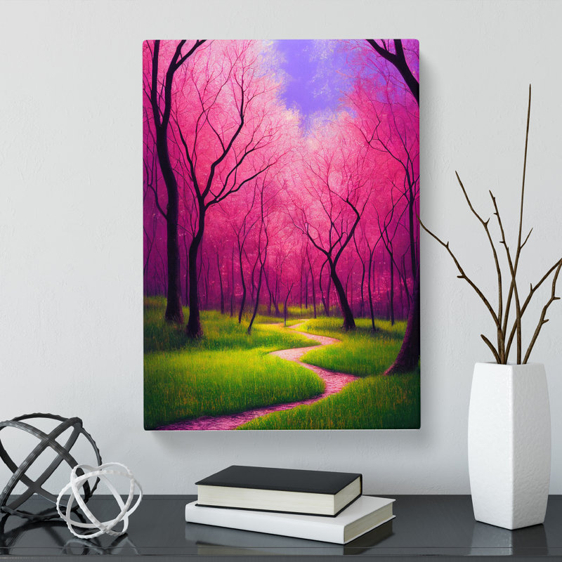 Smithton Spring Forest Cherry Tree - Wrapped Canvas, 76cm H x 50cm W