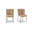 Early Dining Chair Tan Leather-Set Of Two