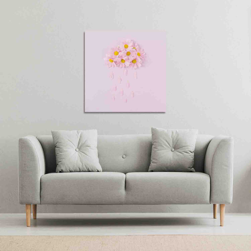 Raining Daisy Cloud by Andrew Lee - Wrapped Canvas Print, 61cm H x 61cm W x 4cm D