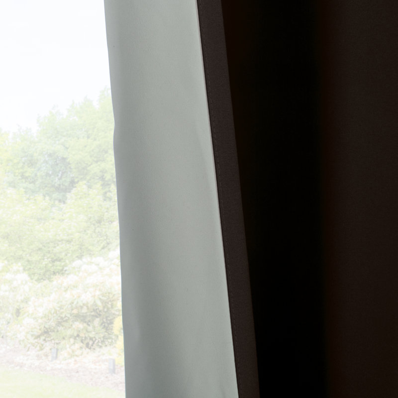 Thermal 100% Blackout Back Tab/Rod Pocket Curtain Panel - Basics by Wayfair™, 40" W x 96" L, Cocoa
