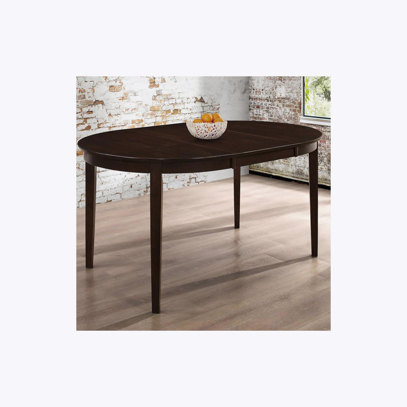 Table de salle à manger ovale avec rallonge - Cappuccino