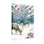Animaux, hiver, forêt, cerf et oiseaux, scène-2037516227