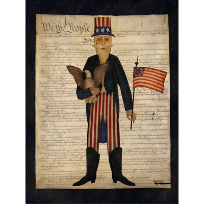 « oncle sam » par beth albert, impression sur toile tendue