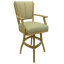 Tabouret pivotant en bois Callisnagh No Extra - rouge - miel-1465985608-1465985655