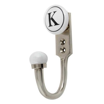 Letter K Ceramic Wall Hook