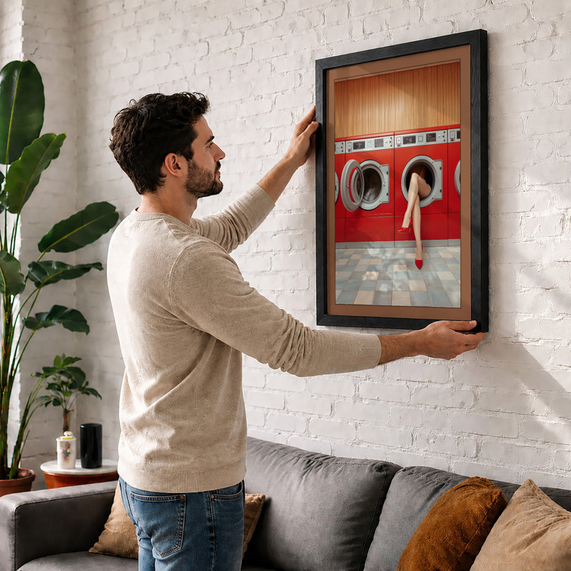 Emerging from Red Surrealism - Framed Print, A1 - 84.1 x 59.4 cm, Unframed