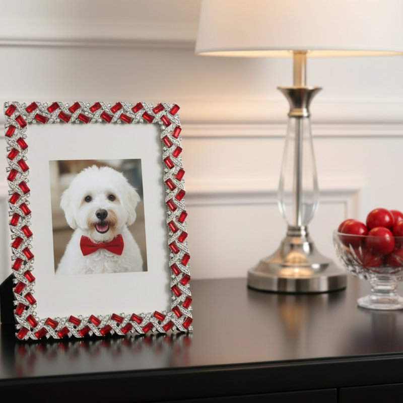 Silver Hamilton Picture Frame, Ruby