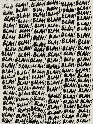 Blahblahblah Print, Size, Format, Frame Color