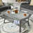 4 - Person Patio Furniture Set with Rocking Swivel Chairs, Outdoor Wicker Rattan Loveseat Seating Group with Cushions, All Weather Sofa Conversation Set with End Table for Garden Backyard-420805810