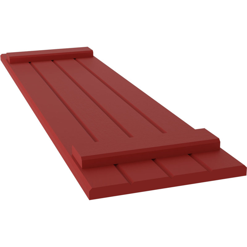 Volets de planche-n-lattes (par paire) Americraft (2 lattes), Rouge feu, 14", 83"