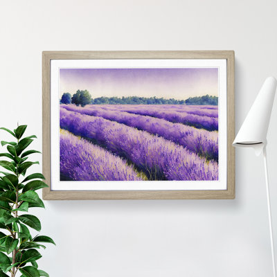 Lavender Field Watercolour Vol.1 - Framed Print