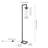 Malva 67.75" Tall Floor Lamp with Glass Shade in Blackened Bronze/Clear-565891936-565891943