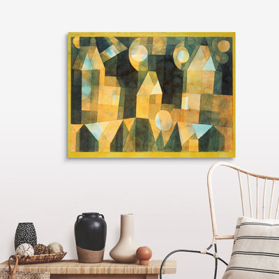 Trois maisons et un pont par Paul Klee - reproduction d'art sur toile