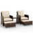  White Cushion/Brown Frame