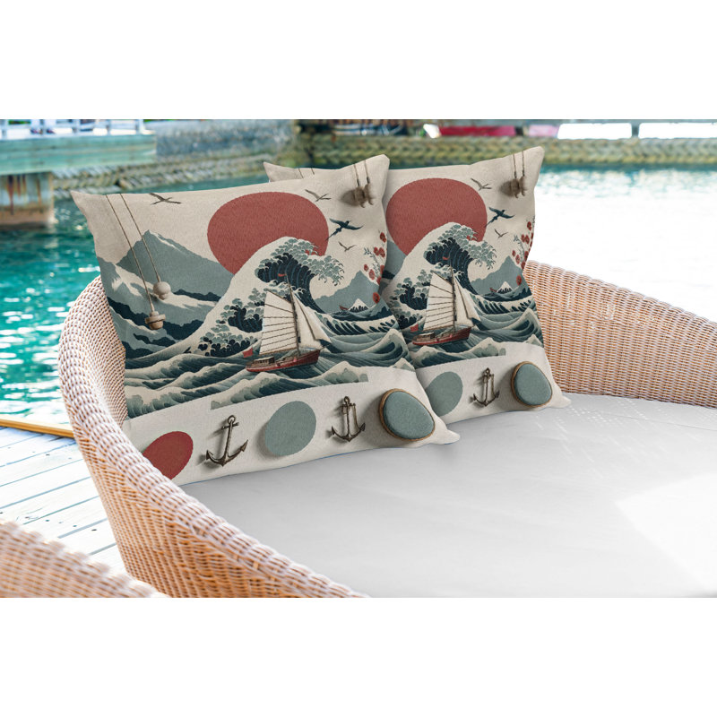 Ensemble de 2 housses de coussin Ambesonne, Carré, H 18 po x l 18 po