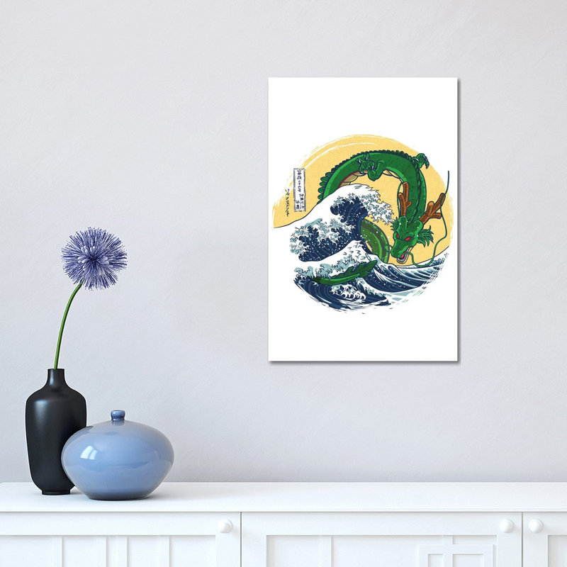 Dragon Wave by Alberto Perez - Wrapped Canvas Painting, 45.72cm H x 30.48cm W x 1.91cm D