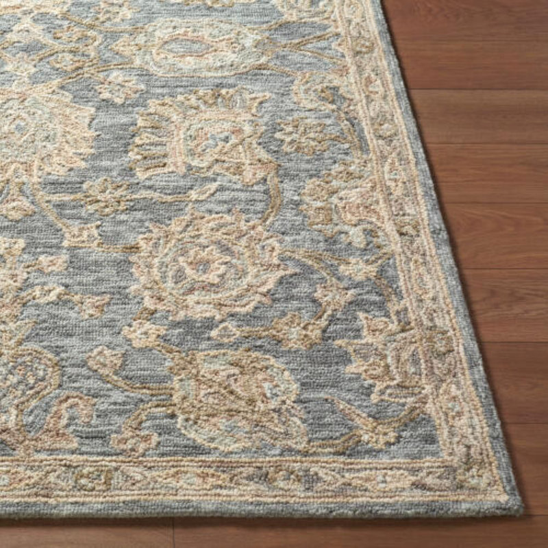 Tapis rectangulaire en laine Jadaly, Rectangle de 10 pi x 14 pi