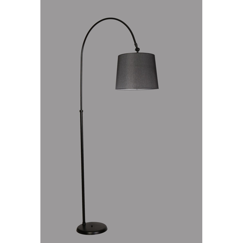 Lampe sur pied arquée 73 po Tadeo, Rouge bordeaux, Noir