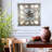 Wall Clock 24" Square Oversized for Living Room decor with Real Moving Gears America Collection-94246275