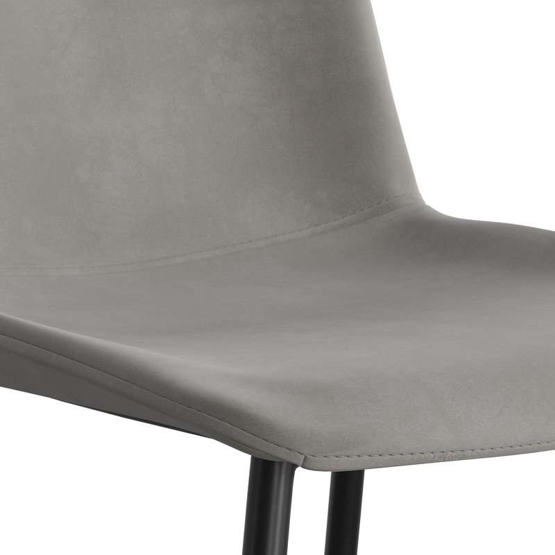 Chaise en velours Kody Comfort +, Velours Bella performance platine