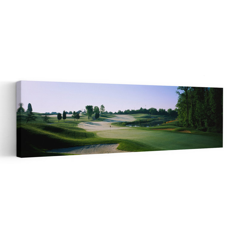 Arbres sur un terrain de golf, bois à Troy, Elkridge, Maryland, États-Unis, paysage contemporain abstrait, art mural