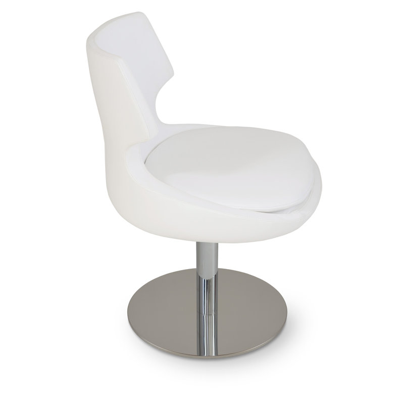 Table ronde Patara, Chrome chrome, Blanc