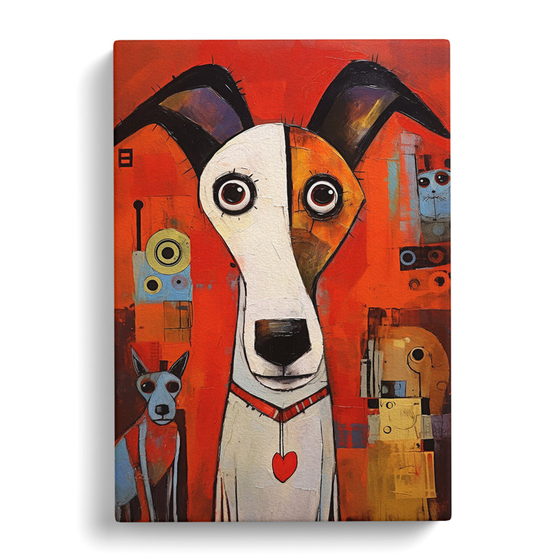 Jack Russell Dadaism - Wrapped Canvas, 76cm H x 50cm W x 3cm D