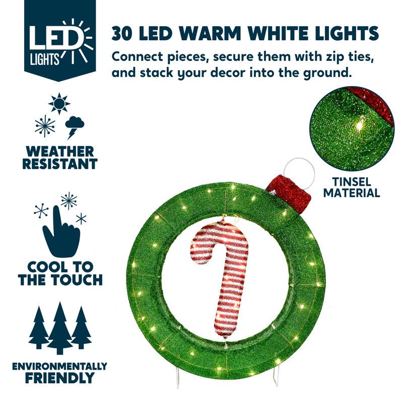 Weather Resistant Fabric Christmas Decoration