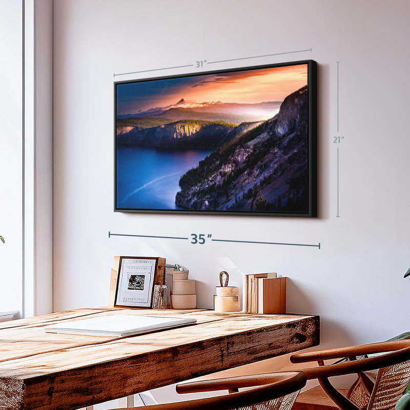 «Crater Lake Sunrise», reproduction sur toile, H 21 po x l 31 po