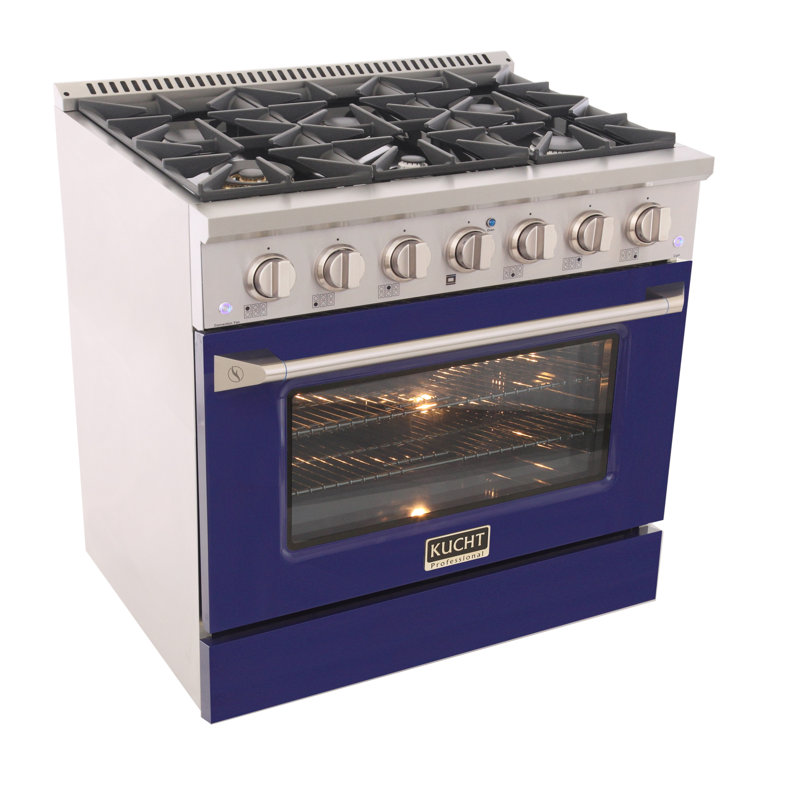 36" 5.2 Cu. Ft. Freestanding Gas, Blue, Natural Gas