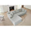 Canapé modulaire en L avec siège profond, sans assemblage requis, canapé modulaire pour salon, chambre à coucher, appartement, gris clair-431855477