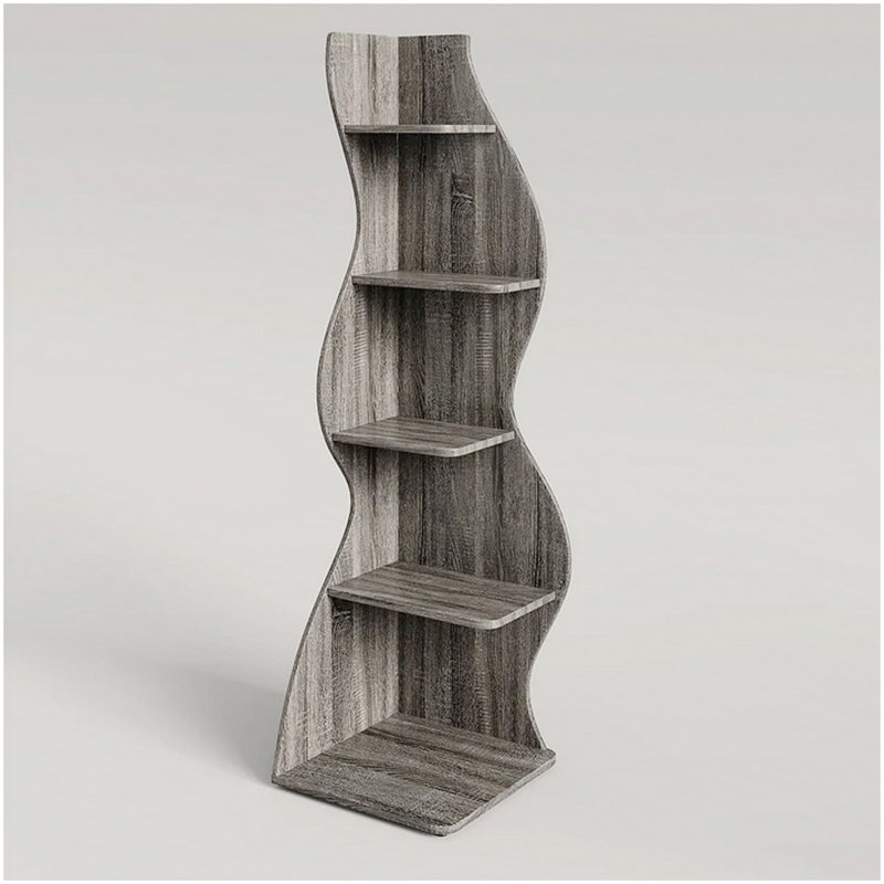 Étagère d'angle élégante, bibliothèque d'angle, bibliothèque universelle, Rose