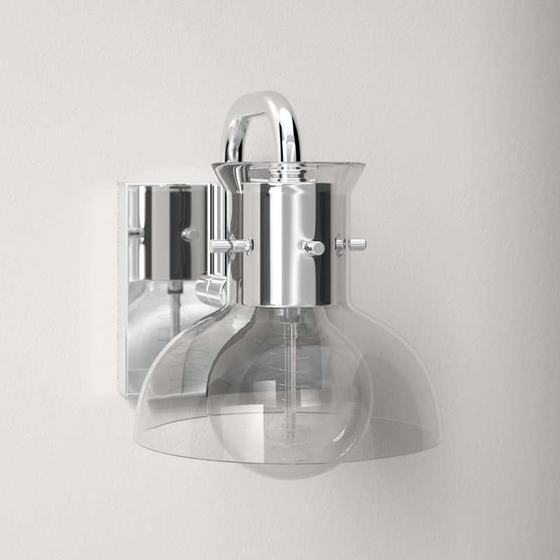 Luke Dimmable Bath Sconce, Polished Nickel