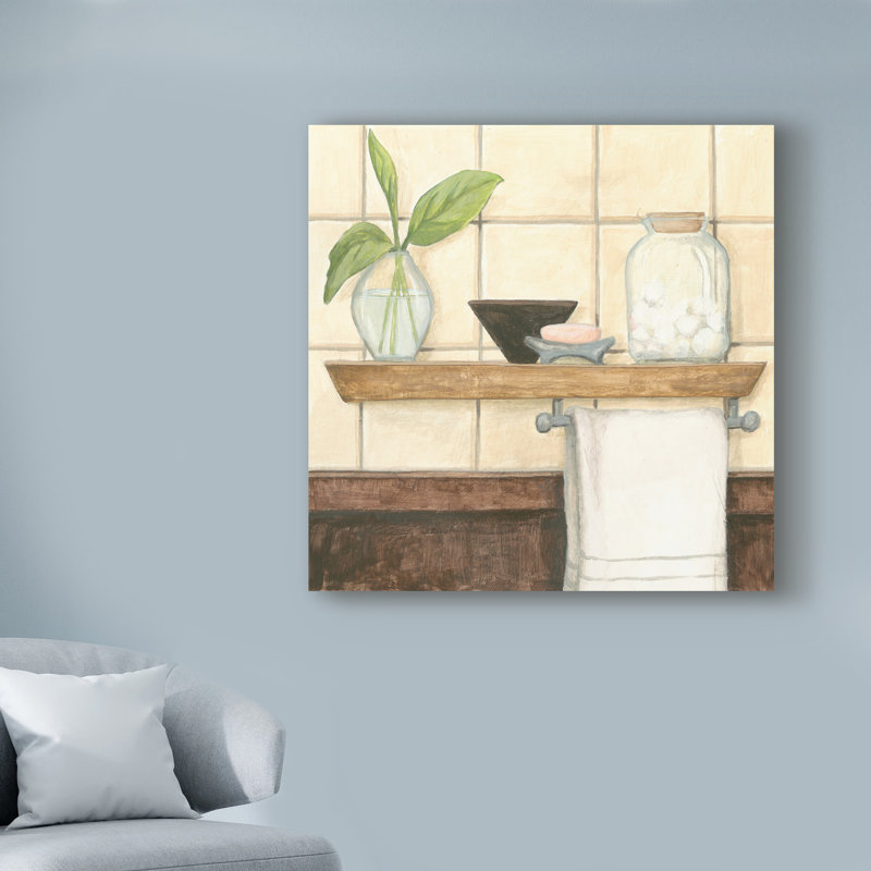 «Contemporary Bath IV» par Megan Meagher, reproduction sur toile, H 24 po x l 24 po x P 2 po